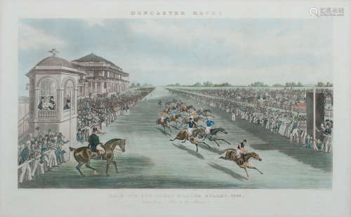 A set of four coloured engravings of Doncaster Races After James Pollard