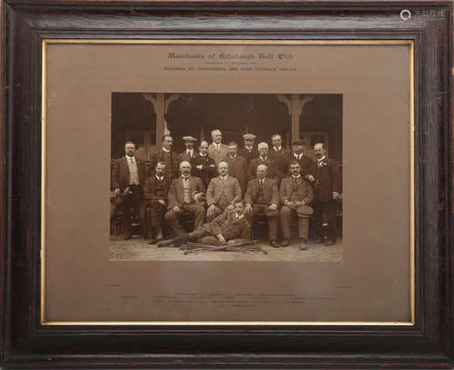 AN ORIGINAL J. C. H. BALMAIN MERCHANTS OF EDINBURGH GOLF CLUB PHOTOGRAPH