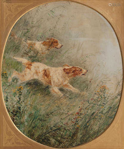 A pair of portraits of gundogs Charles Olivier de Penne(French, 1831-1897)