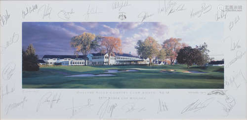 RYDER CUP 2004: AN 18 HOLE AT OAKLAND HILLS COLOUR PRINT