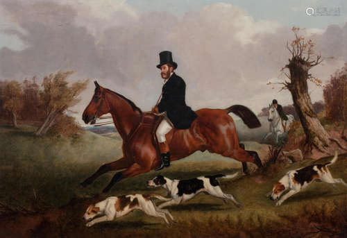 The Duke of Beaufort riding to hounds John Arnold Wheeler(British, 1821-1903)