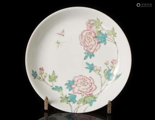 中國 二十世紀 雍正仿款 粉彩花卉紋盤