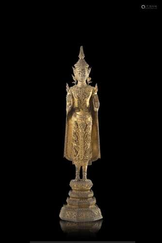 泰國 十九/二十世紀 鎏金銅佛像