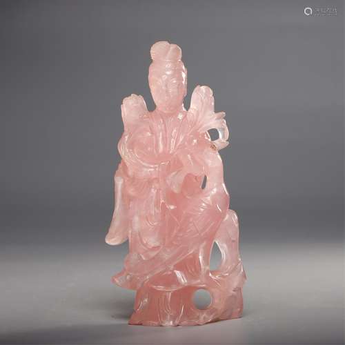 CHINESE QUARTZ FIGURE OF LADY