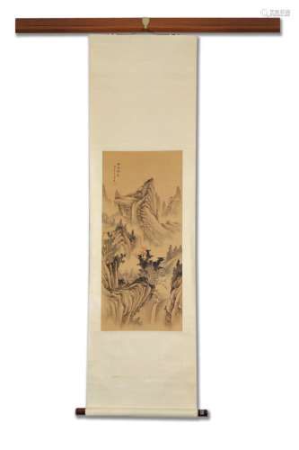 CHINESE SCROLL LANDSCAPE PAINTING