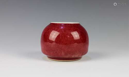 CHINESE OX BLOOD GLAZED WATER COUPE