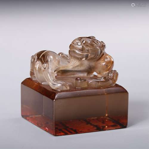 CHINESE CRYSTAL FOOLION SEAL