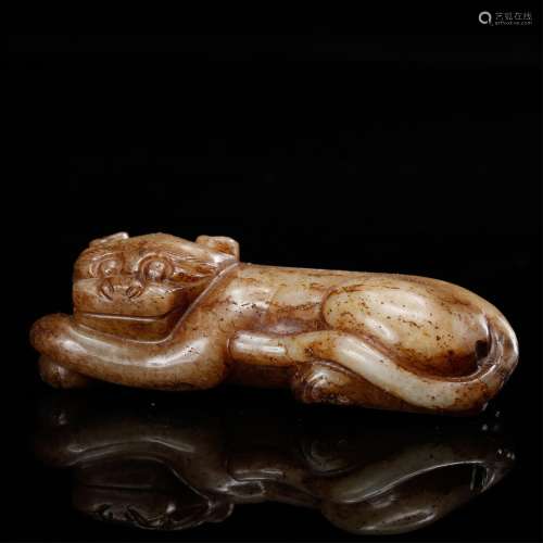 CHINESE JADE CARVED CAT