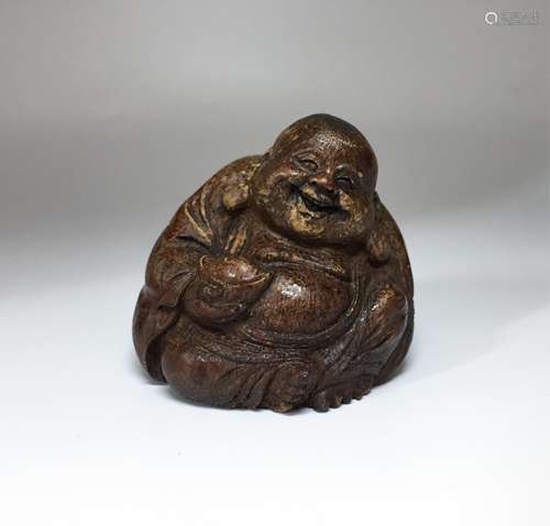 CHINESE BAMBOO CARVED HOTEI