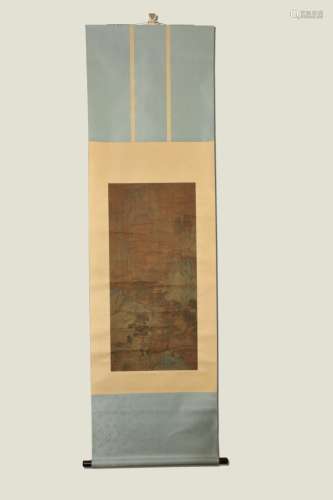 CHINESE SCROLL PAINTING OF LANDSCAPE