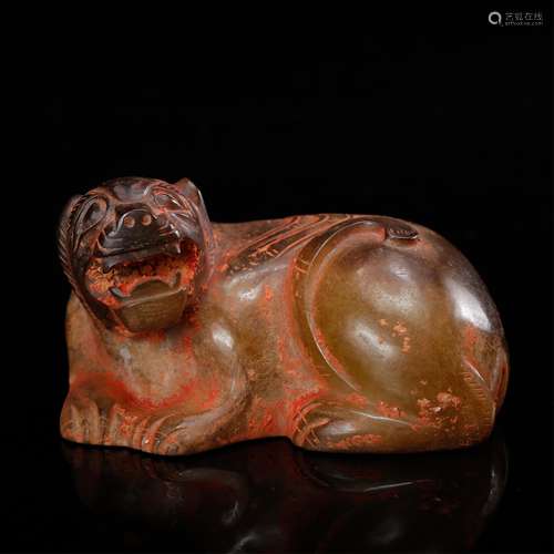 CHINESE ARCHAIC JADE BEAST