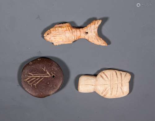 GROUP OF 3 ANCIENT EGYPTIAN AMULET