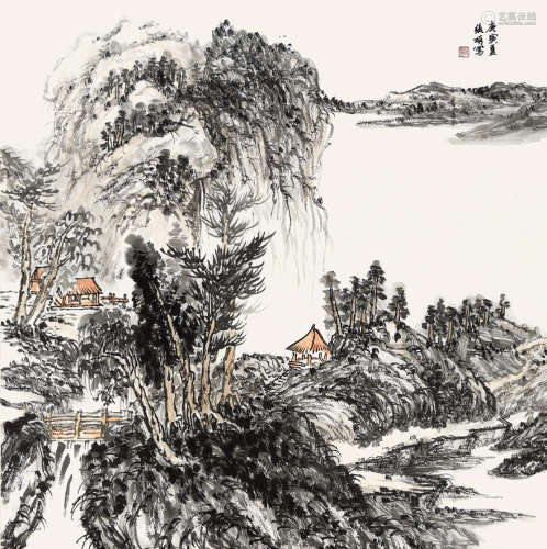 庚寅（2010） 张娟 山水 纸本设色 软片