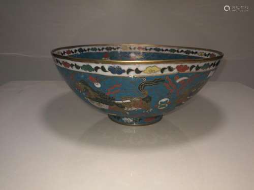 19th Century Chinese Cloisonne Bowl.