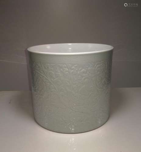 Chinese Porcelain Brushpot Da Qing Kangxi Nian Zhi Mark