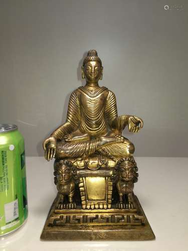 Rare Antique Tibet Gilt Bronze Buddha