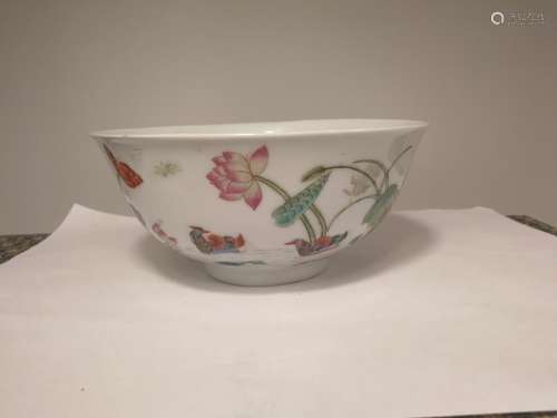 Chinese Famille Porcelain Bowl DaQing DaoGuang Nian Zhi