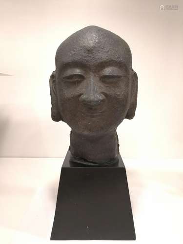 Song Dynasty Chinese Iron Buddha Head