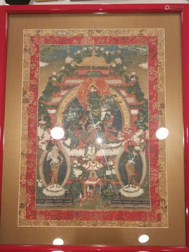 Qing Dynasty Tibetan Hand Painted Thangka