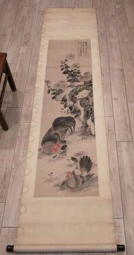 Qing Dy Chinese Artist NanQuanShanRen Painting Scroll