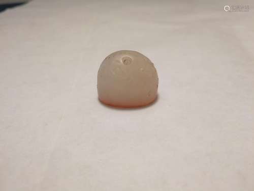 Chinese White Jade Carving Small Seal