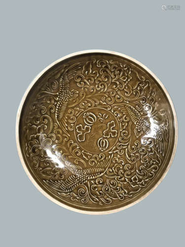 A DING KILN JIANG GLAZE PLATE