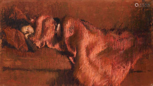 Sleeping Figure 7 7/8 x 13 7/8in Aaron Shikler(1922-2015)