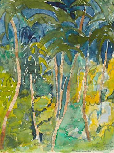 Martinique Rainforest II 11 1/4 x 8 3/8in Romare Bearden(1914-1988)