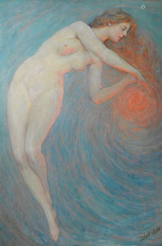 Nude with Orbit 59 x 40in Robert Reid(1862-1929)