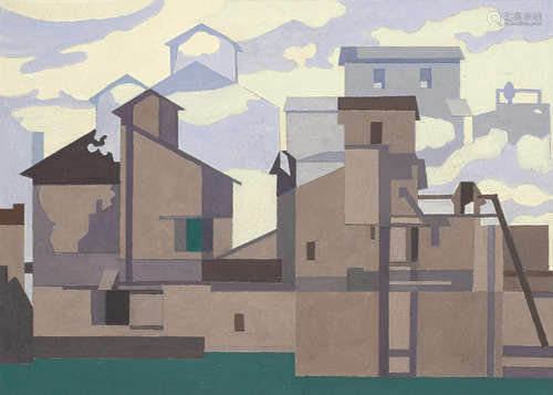 Architectural Cadences 6 1/4 x 9 1/8in, image; 9 3/4 x 12in, sheet  Charles  Sheeler(1883-1965)