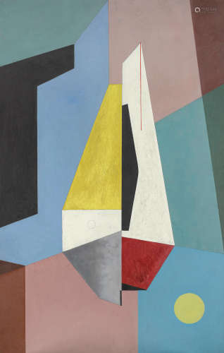 Untitled (Atomic Flight) 32 x 50in Charles Green Shaw(1892-1974)