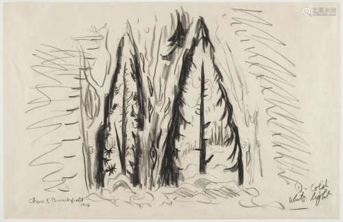 Cold White Light 11 x 17 1/8in Charles Burchfield(1893-1967)