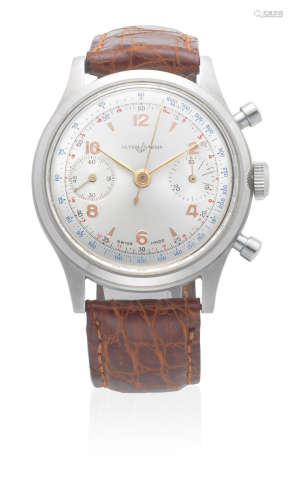 Ref: 4070, Circa 1950  Ulysse Nardin. A stainless steel manual wind chronograph wristwatch
