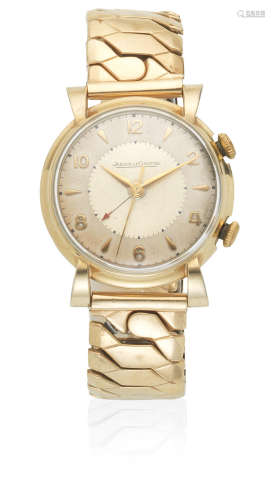 Memovox, Circa 1955  Jaeger-LeCoultre. A gold plated manual wind alarm bracelet watch
