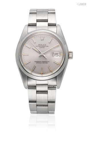 Date, Ref: 1500, Circa 1979  Rolex. A stainless steel automatic calendar bracelet watch