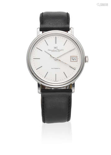 Circa 1990  IWC. A stainless steel automatic calendar wristwatch