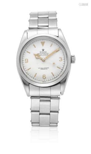 Explorer, Ref: 1016, Circa 1958  Rolex. A stainless steel automatic bracelet watch