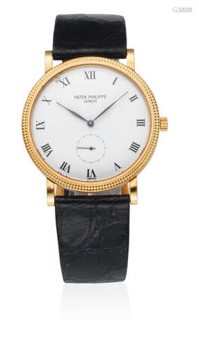 Calatrava, Ref: 3919, Sold 30th June 1994  Patek Philippe. An 18K gold manual wind wristwatch