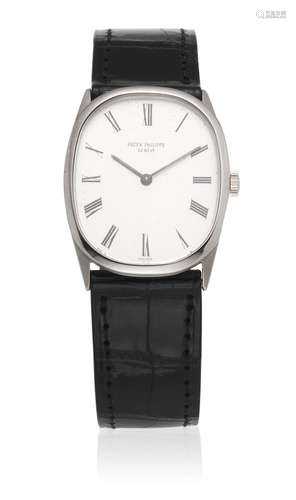 Ellipse, Circa 1965  Patek Philippe. An 18K white gold manual wind wristwatch