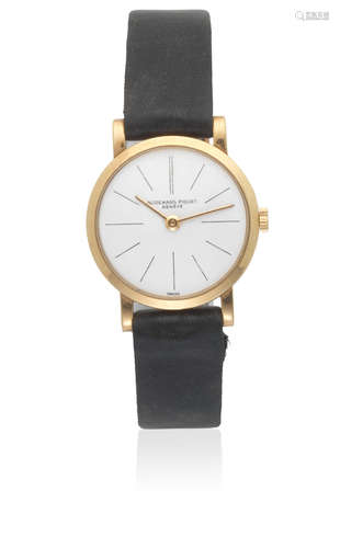 Ref: 5810BA, Sold in 1963  Audemars Piguet. A lady's 18K gold manual wind wristwatch