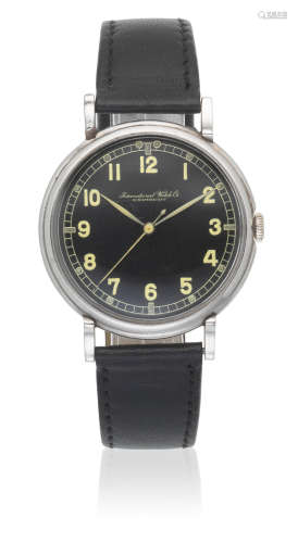 Circa 1945  International Watch Company. A stainless steel manual wind wristwatch