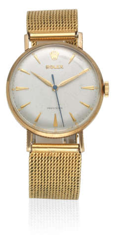 Precision, London Hallmark for 1961  Rolex. A 9K gold manual wind bracelet watch
