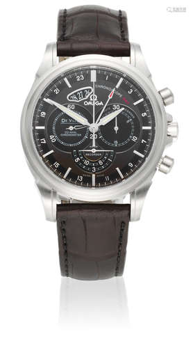 Chronoscope Co-Axial GMT Chronograph, Ref: 422.13.44.52.13.001, Circa 2010  Omega. A stainless steel automatic calendar chronograph wristwatch with dual time zone