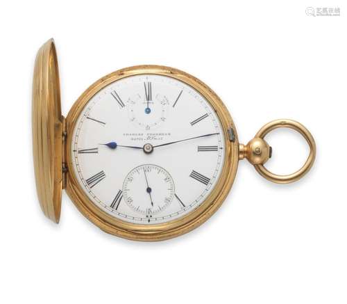 London Hallmark for 1874  Charles Frodsham, 84 Strand, London. An 18K gold key wind full hunter pocket watch