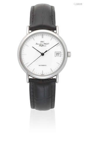 Circa 1990  IWC. A stainless steel automatic calendar wristwatch