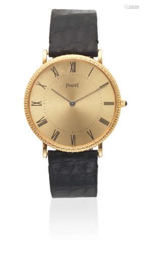 Ref: 9036, Circa 1971  Piaget. An 18K gold manual wind wristwatch