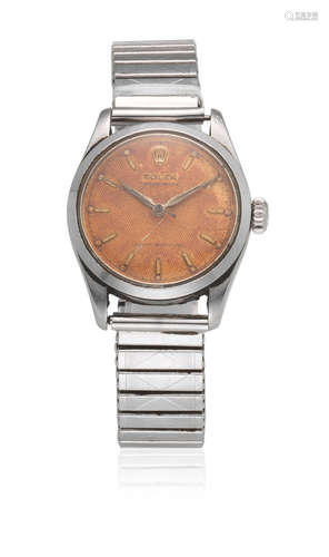 Oyster Royal, Ref: 6244, Circa 1960  Rolex. A stainless steel manual wind bracelet watch