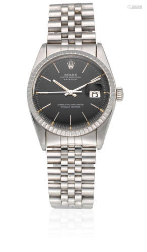 Datejust, Ref: 16030, Circa 1979  Rolex. A stainless steel automatic calendar bracelet watch