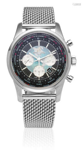 TransOcean Chronograph Unitime, Ref: AB0510, Sold 5th December 2012  Breitling. A stainless steel automatic calendar chronograph bracelet watch with world time indication