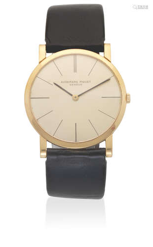 Ref: 5043BA, Sold 1967  Audemars Piguet. An 18K gold manual wind wristwatch